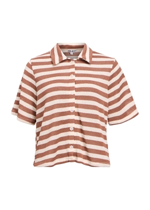 Lindsey ss bluse Rawhide Stripes/Cloud Dancer Object 